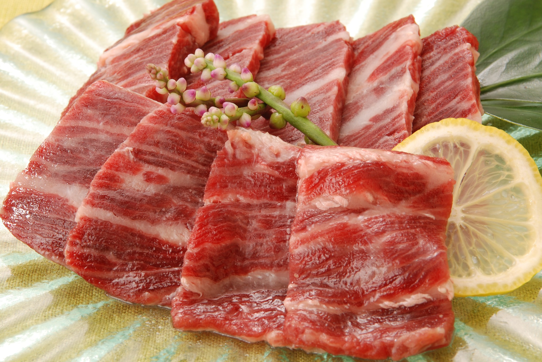 Onomi (whale tail meat) served as sashimi