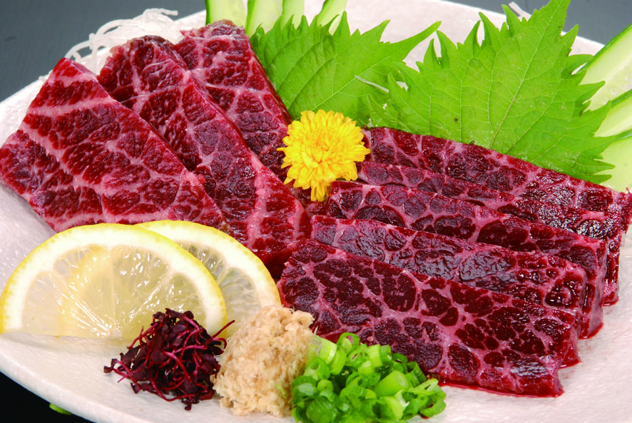 Whale Toro served as sashimi